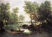GAINSBOROUGH, Thomas River Landscape dg oil on canvas